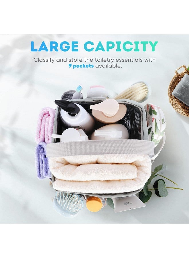 EUDELE Mesh Shower Caddy Portable for College Dorm Room Essentials with 8-Pocket Large Capacity for Beach,Swimming,Gym-Grey - Image 2