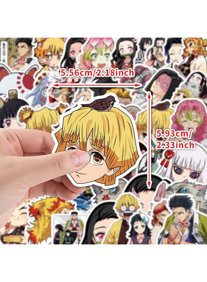 50Pcs Demon Slayer Vinyl Stickers, Anime Waterproof Decals for Laptop, Water Bottle, Skateboard, Kids Party Favors, DIY Decorations - Image 3