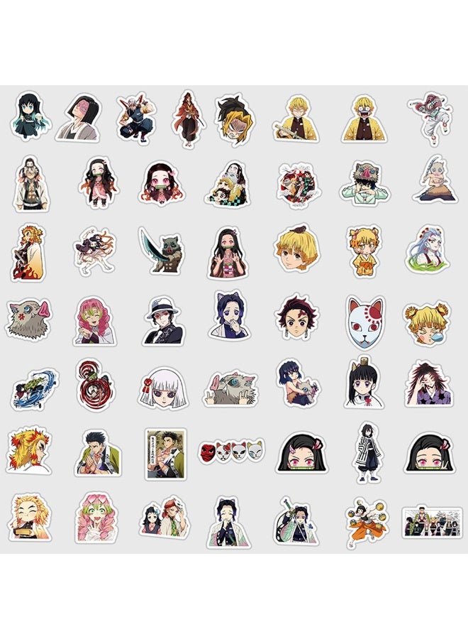 50Pcs Demon Slayer Vinyl Stickers, Anime Waterproof Decals for Laptop, Water Bottle, Skateboard, Kids Party Favors, DIY Decorations - Image 2