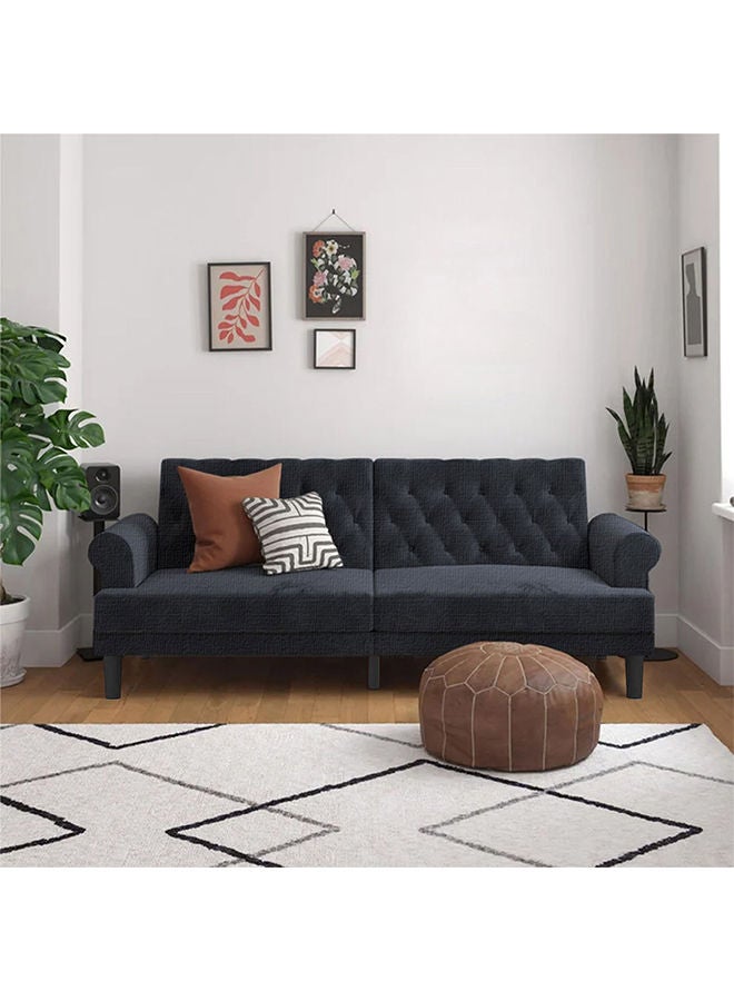 In-House Nutella | Sofabed 2 in 1 Upholstered In Linen - Dark Grey - Image 2