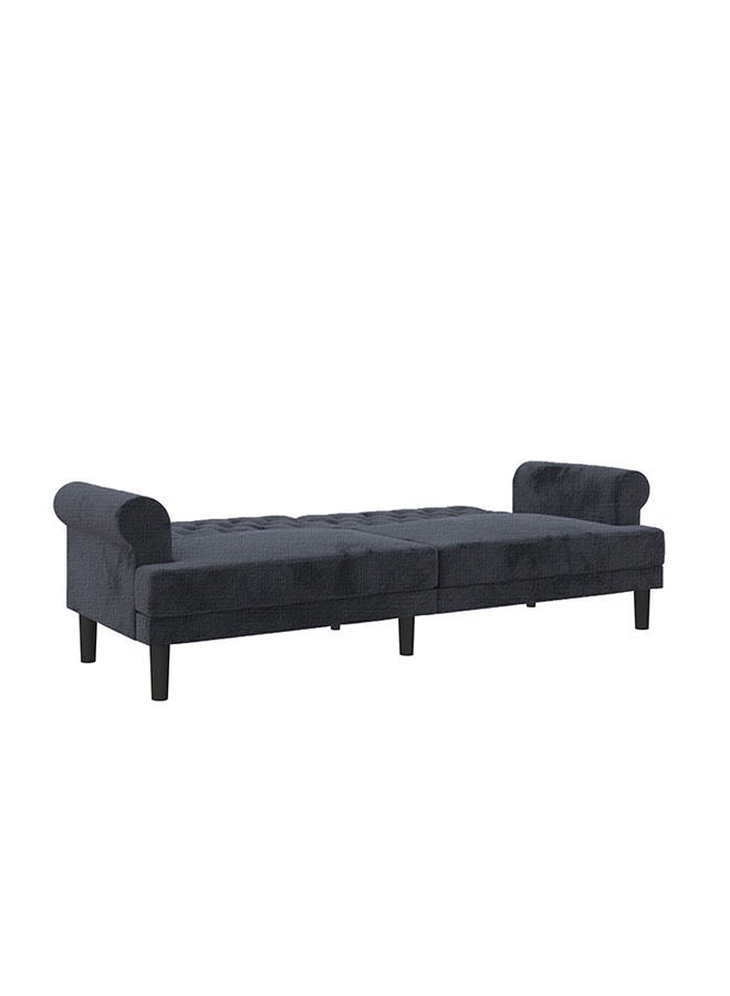 In-House Nutella | Sofabed 2 in 1 Upholstered In Linen - Dark Grey - Image 4