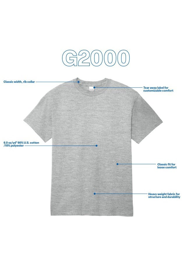 Gildan تي شيرت قطن فائق، طراز G2000، مجموعة متعددة، أخضر إيرلندي عتيق - Image 5