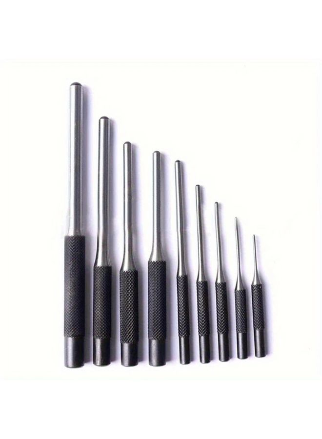 9Pcs Professional Hollow End Steel Punch And Chisel Set With Roll Pins - Image 1