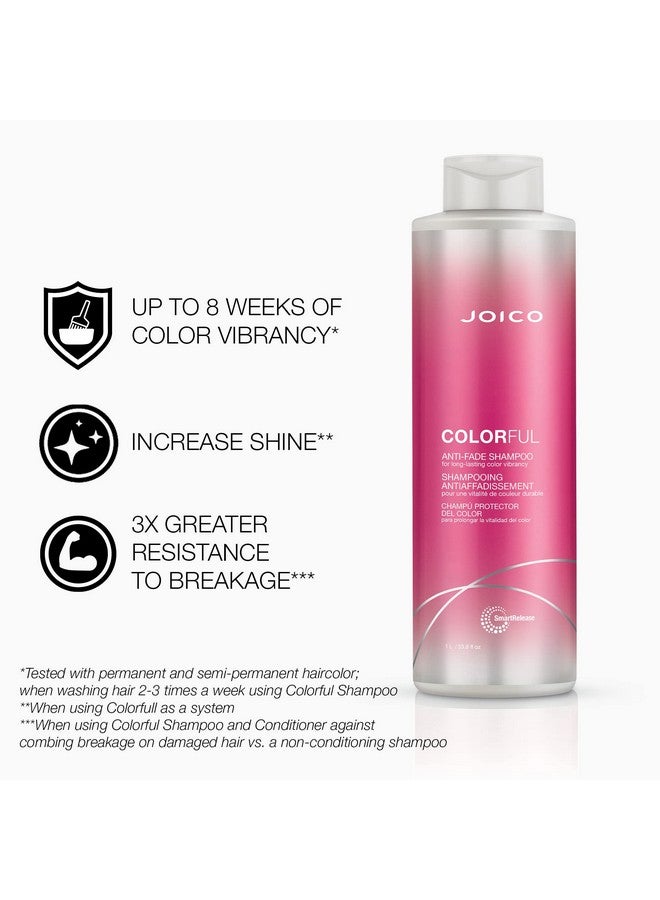 Joico Colorful Anti-Fade Shampoo | For Color-Treated Hair | Preserve Hair Color & Vibrancy | Boost Shine & Reduce Breakage | Sulfate Free | With Camellia Oil & Pomegranate Extract | 33.8 Fl Oz - Image 2