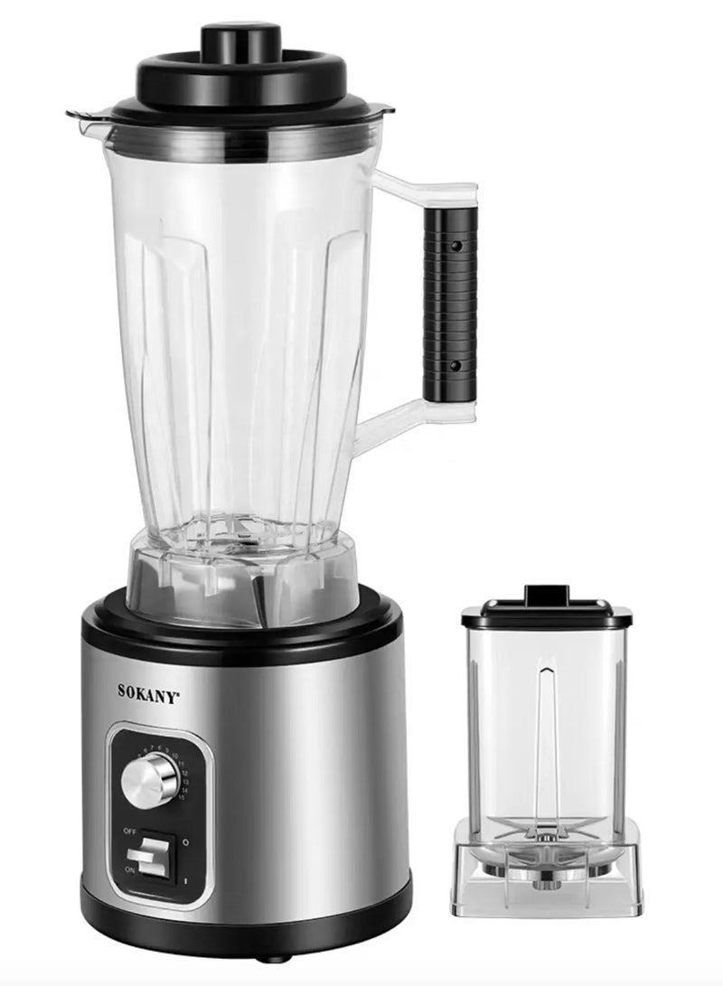 Sokany Stainless Steel Multifunctional Blender 2*1 6600W 3L SK-6666 - Image 1