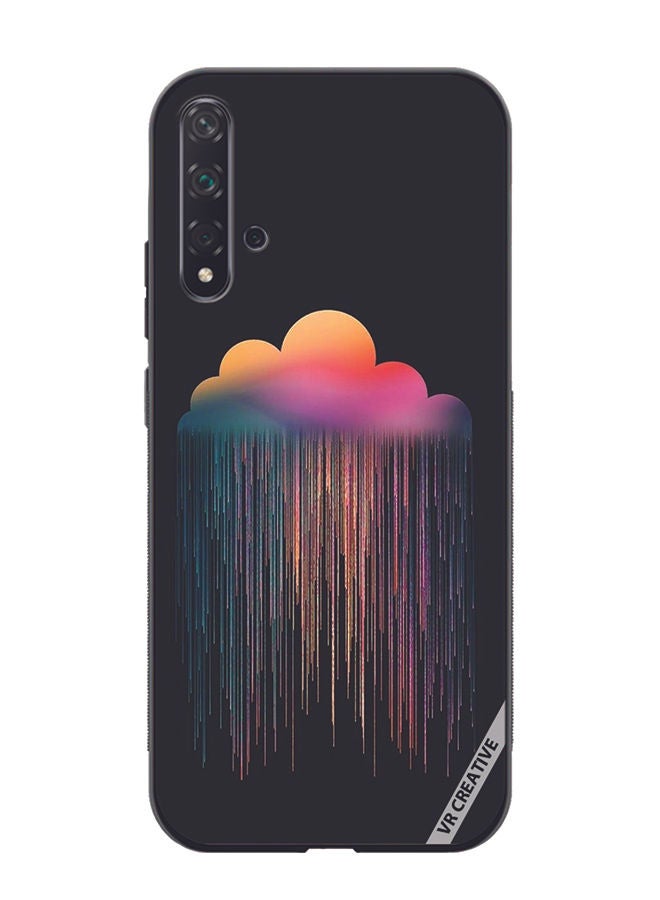 VR CREATIVE Protective Case Cover For Huawei Nova 5T Colorful Rain Design Multicolour - Image 1