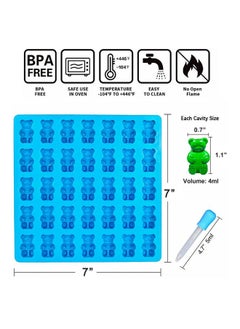 Warm time Large Gummy Bear Mold Candy Molds, Silicone Gummy Molds Chocolate Molds Bpa Free With 3 Droppers, Set Of 3  - Image 2