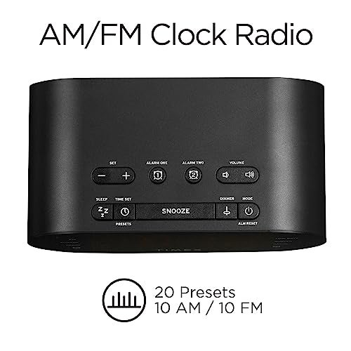 Timex T231G AM/FM Dual Alarm Clock Radio with 1.2-Inch Display and Line-in Jack (Gunmetal) - Image 3