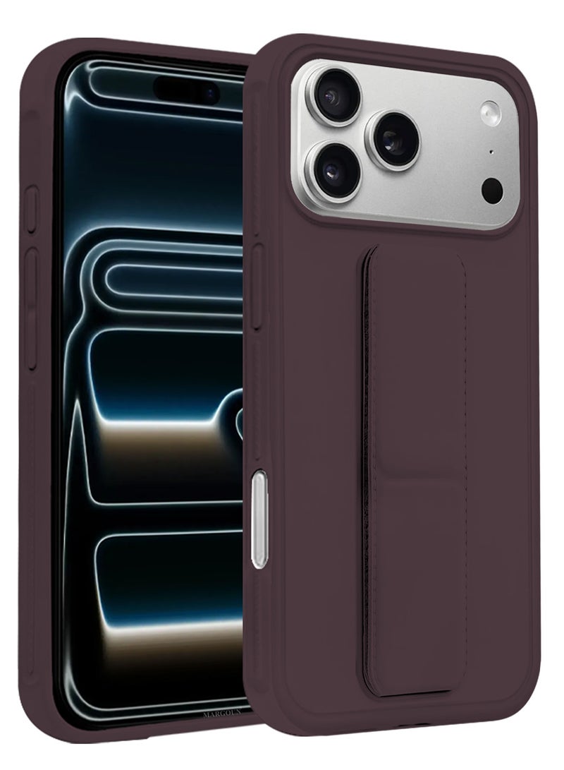 Premium PU Leather Case for iPhone 17 Pro Max with Stand Function Shockproof and Anti Scratch Finger Grip - Image 2