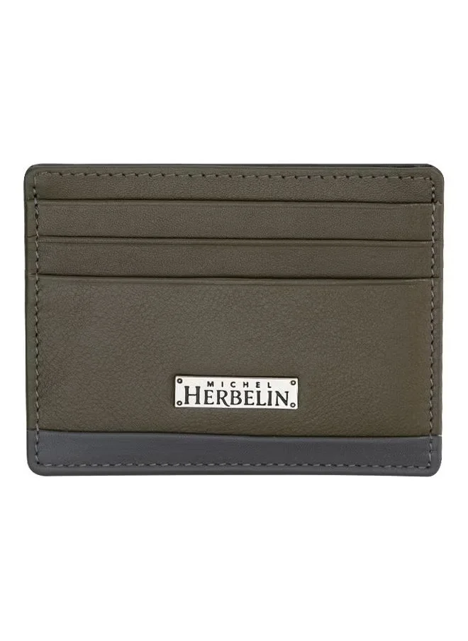 MICHEL HERBELIN Credit Card Case Olive Green