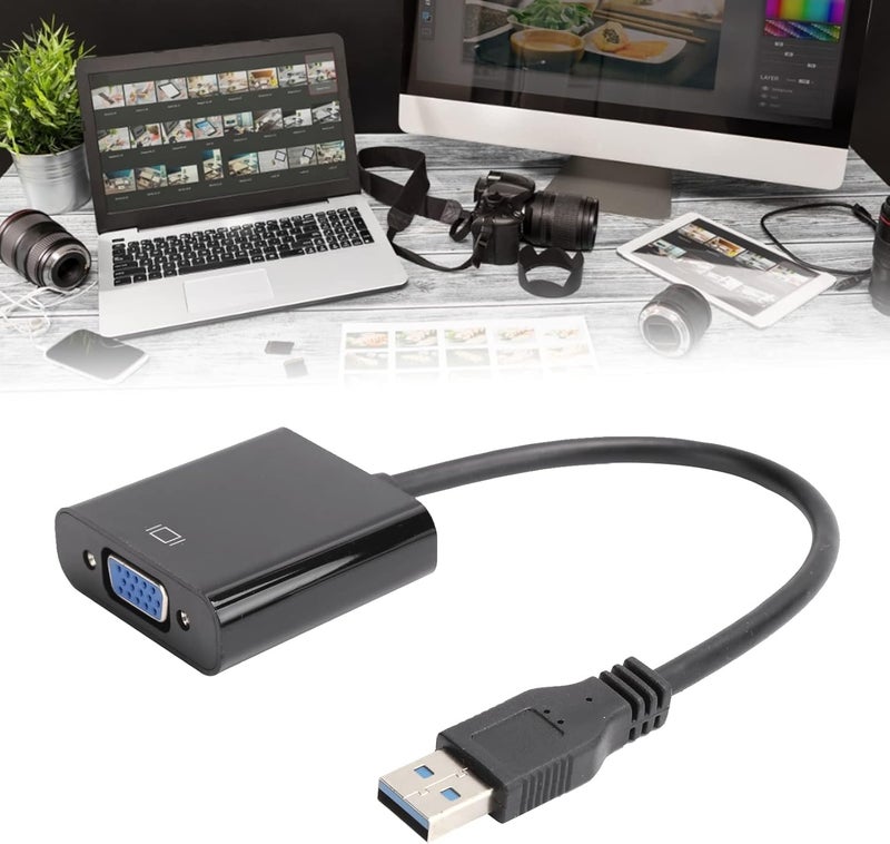 محول USB 3.0 إلى VGA، محول USB إلى VGA بدقة 1920x1080 وسرعة نقل 5.0Gbps، متوافق مع أنظمة 7 و8 و10، تثبيت سريع (Plug and Play) - Image 4