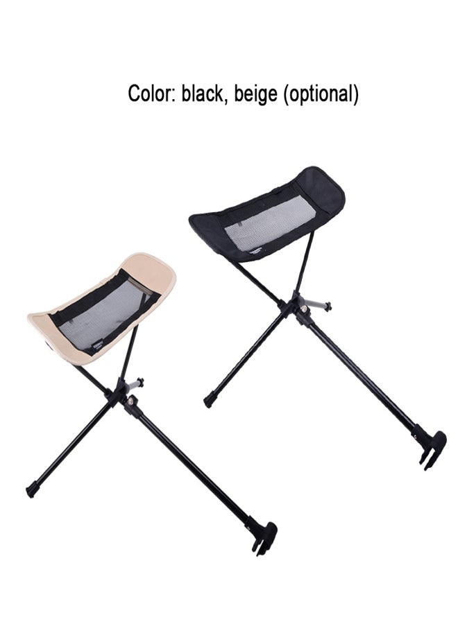 sundick Folding Moon Chair Aluminum Alloy Foot Rest Stool Portable Outdoor Chair Extendable Footrest Tool Beach Fishing Recliner Footrest Stool - Image 3