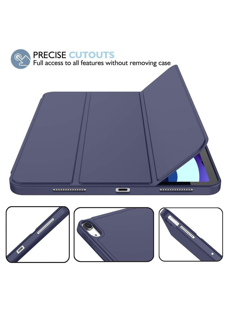 iPad Air 4 , 10.9 inch Smart Cover with Stand (2022/2020) with Pencil Holder, Lockable Smart Cover/Auto Screen On/Touch ID, Transparent Cover with Auto On/Sleep, Dark Purple - Image 3