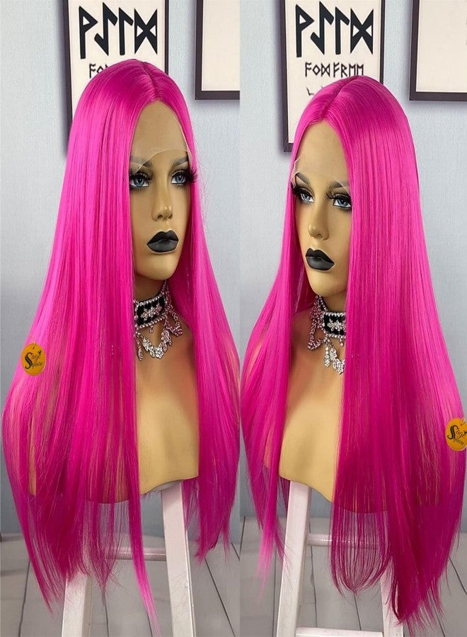 Sage Square Dreamy Pink Long Wig, Unforgettable haircolor, Instant length & volume, Tangle-free & worry-free, all-day comfort, Style it your way, Unleash your inner magic, Be the center of attention. - Image 2