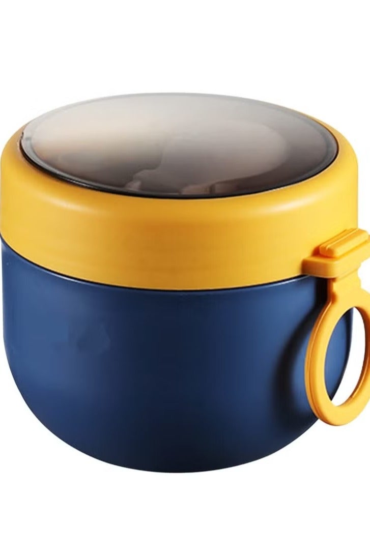 Food Jar For Kids with Foldable Spoon Vacuum Insulated Stainless Steel Thermal Food Container Food Thermos Soup Cup Leak Proof Hot Cold Food for School Office Picnic Travel Outdoors