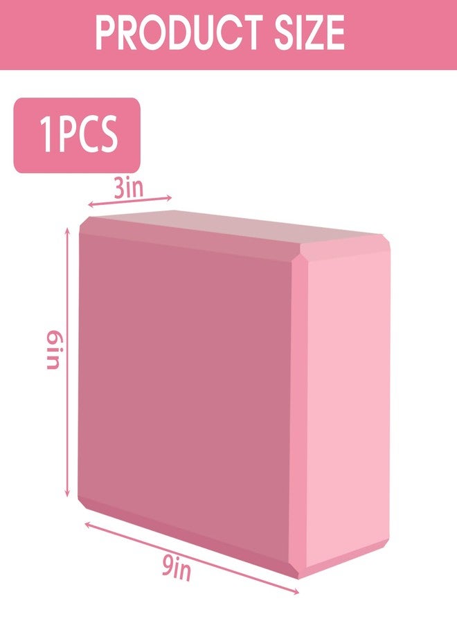 MBKHFLL Yoga Block - Supportive Latex-Free Eva Foam - Soft Non-Slip Surface with Beveled Edges for Yoga, Pilates, Meditation - Yoga Accessories for Stability, Balance, Deepen Stretches (Pink) - Image 2