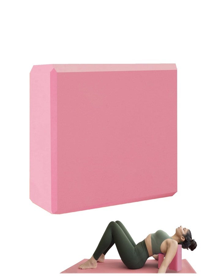 MBKHFLL Yoga Block - Supportive Latex-Free Eva Foam - Soft Non-Slip Surface with Beveled Edges for Yoga, Pilates, Meditation - Yoga Accessories for Stability, Balance, Deepen Stretches (Pink) - Image 1