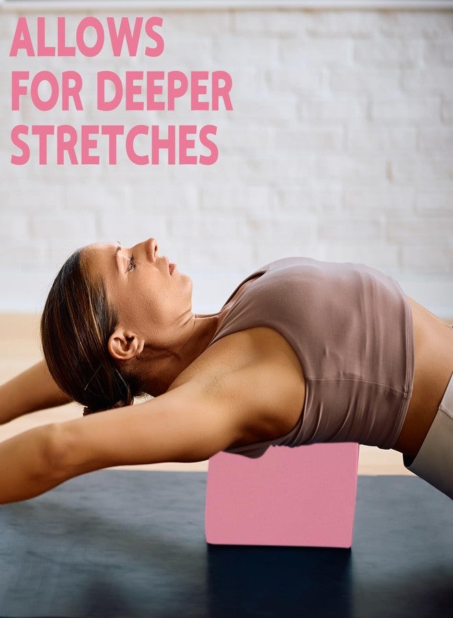 MBKHFLL Yoga Block - Supportive Latex-Free Eva Foam - Soft Non-Slip Surface with Beveled Edges for Yoga, Pilates, Meditation - Yoga Accessories for Stability, Balance, Deepen Stretches (Pink) - Image 4