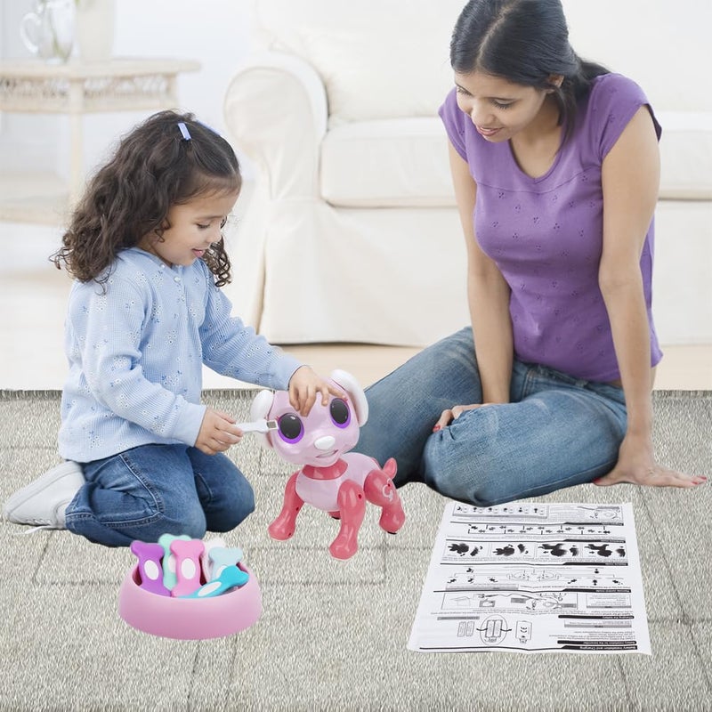 BIRANCO. Remote Control Dog Gesture Sensing - Smart Puppy Pink Toy Robot Pet Walks Barks Interactive with Toddler, STEM Play, Best Christmas Holiday Birthday Gifts for 3 4 5 6 7 8 Years Old Girl - Image 4
