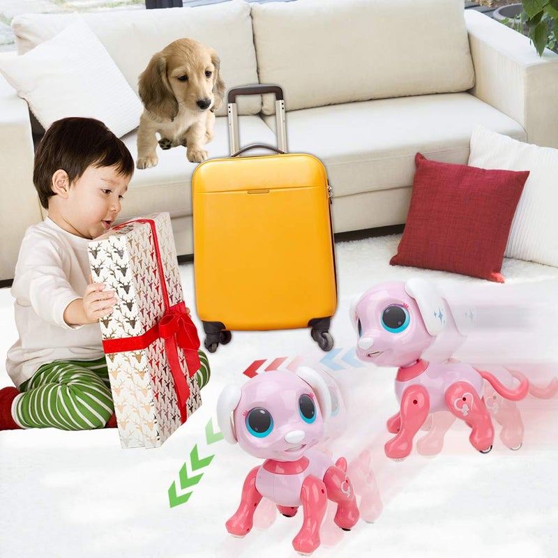BIRANCO. Remote Control Dog Gesture Sensing - Smart Puppy Pink Toy Robot Pet Walks Barks Interactive with Toddler, STEM Play, Best Christmas Holiday Birthday Gifts for 3 4 5 6 7 8 Years Old Girl - Image 3