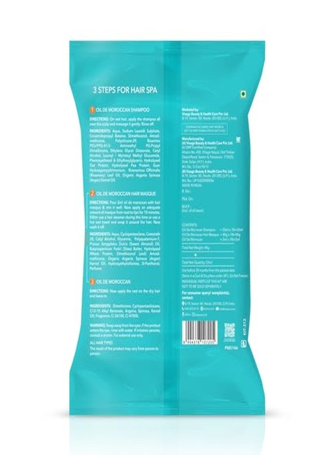 O3+ Oil De Moroccan Hair Spa Kit With Argan Oil Hair Mask For All Hair Type | 40gm+23ml - Image 5