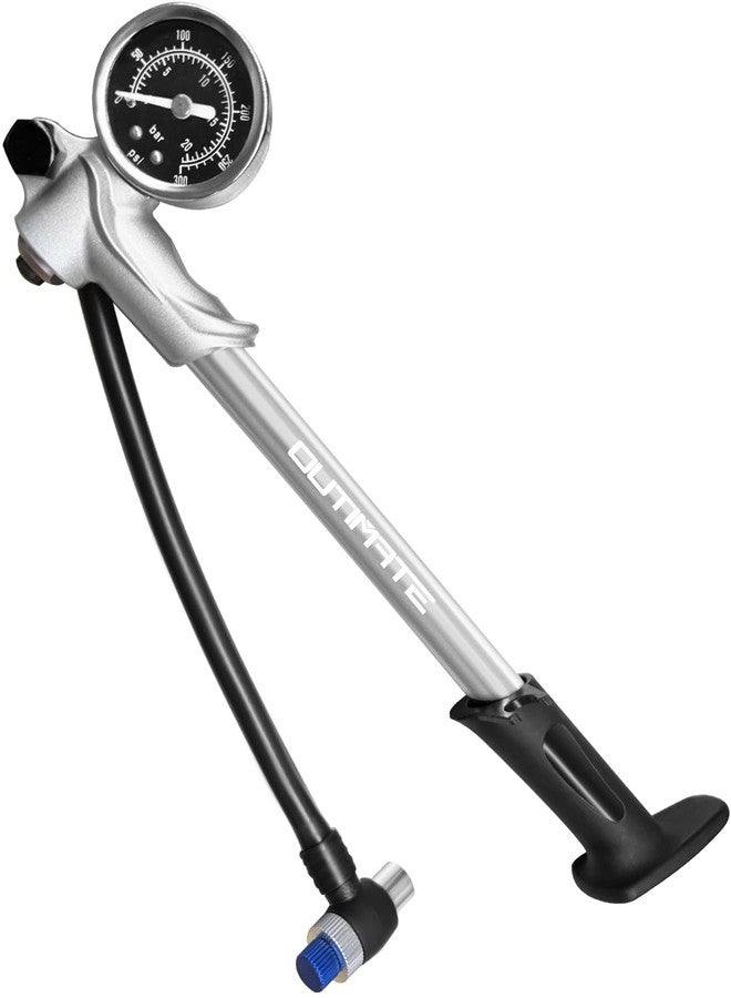 OUTIMATE Bike Shock Pump, High Pressure 300 PSI Max Shock Pump for Mountain Bike, Bike Suspension Pump for Fork, Rear Shock with Gauge, Schrader Valve - Image 1