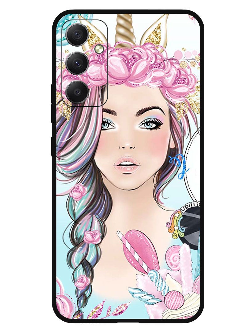 Theodor Protective Case Anti Scratch Shock Proof Bumper Cover For Samsung Galaxy A24 4G Unicorn Girl - Image 1