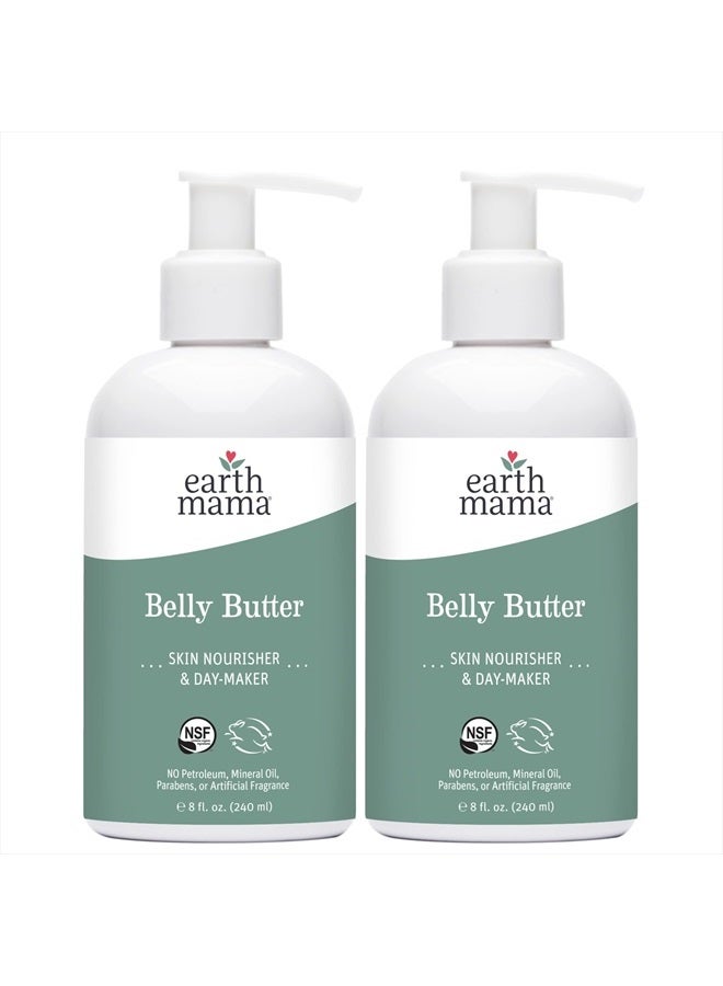 Earth Mama Belly Butter, Maternity Moisturizer for Dry Skin | Lotion for Pregnancy and Postpartum Recovery Self Care, Body Cream with Aloe, Fragrance Free, 8-Fluid Ounce (2-Pack) - Image 1