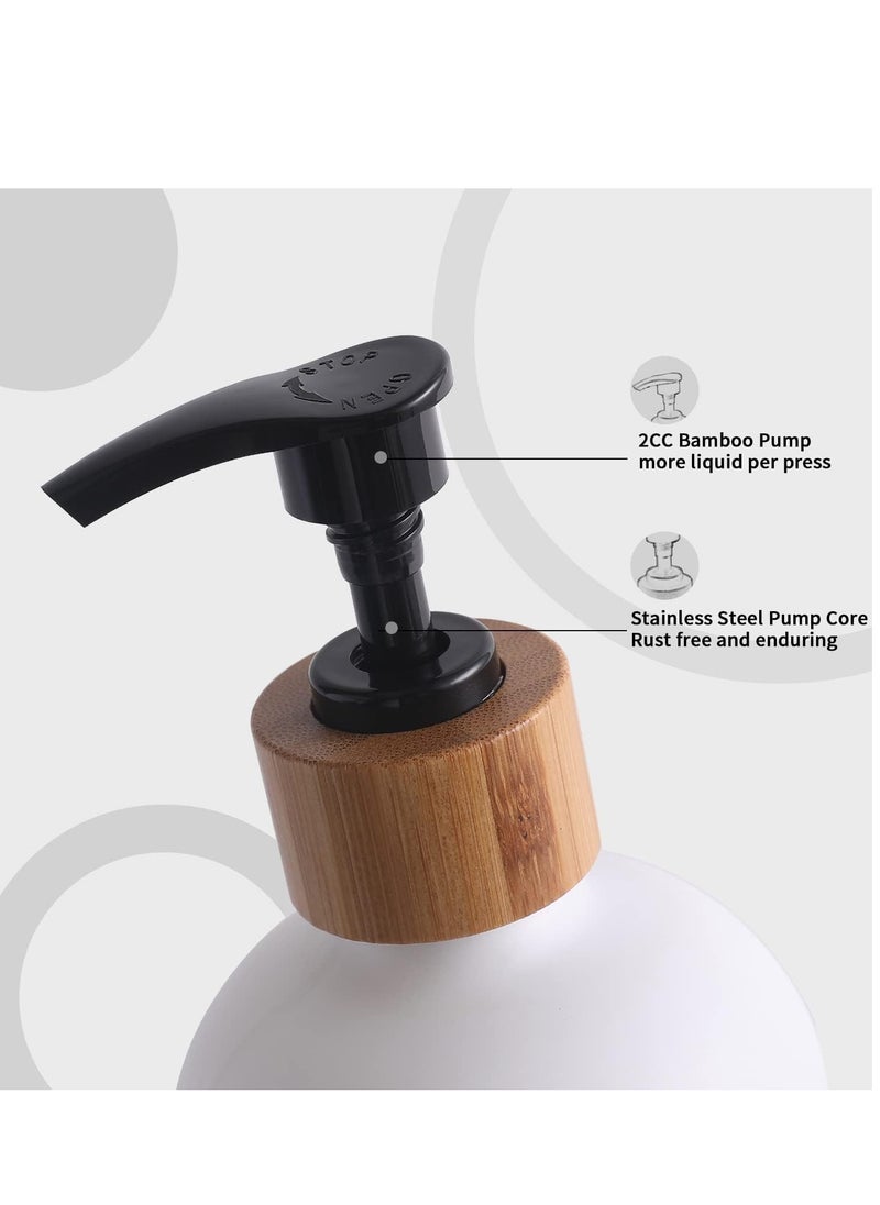 Generic 2PC Soap Dispenser Set, Contains Glass Hand Soap Dispenser and Glass Dish Soap Dispenser. Kitchen Soap Dispenser Set Suitable for Farmhouse Kitchen Decor, Rustic Kitchen Decor  - Image 3