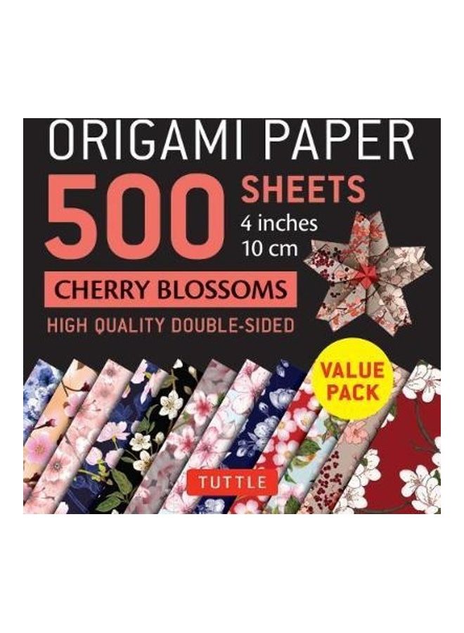 Origami Paper 500 Sheets Cherry Blossoms 4 (10 Cm): Tuttle Origami Paper: High-Quality Double-Sided Origami Sheets Printed With 12 Different Patterns - Image 2