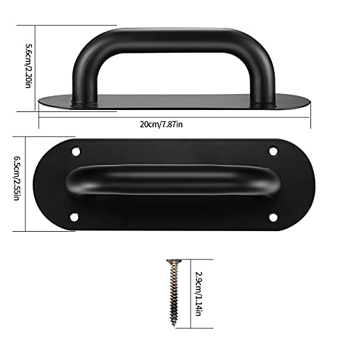 Xingwenhao Door Handle Pull Push Door Plate, 2pcs Door Push Plate Handles, Heavy Duty Barn Door Pulls, Cabinet Drawer Push Pull Handles for Kitchen Cabinet Drawer Window Sliding Closet Door Handles(200x65mm) - Image 2