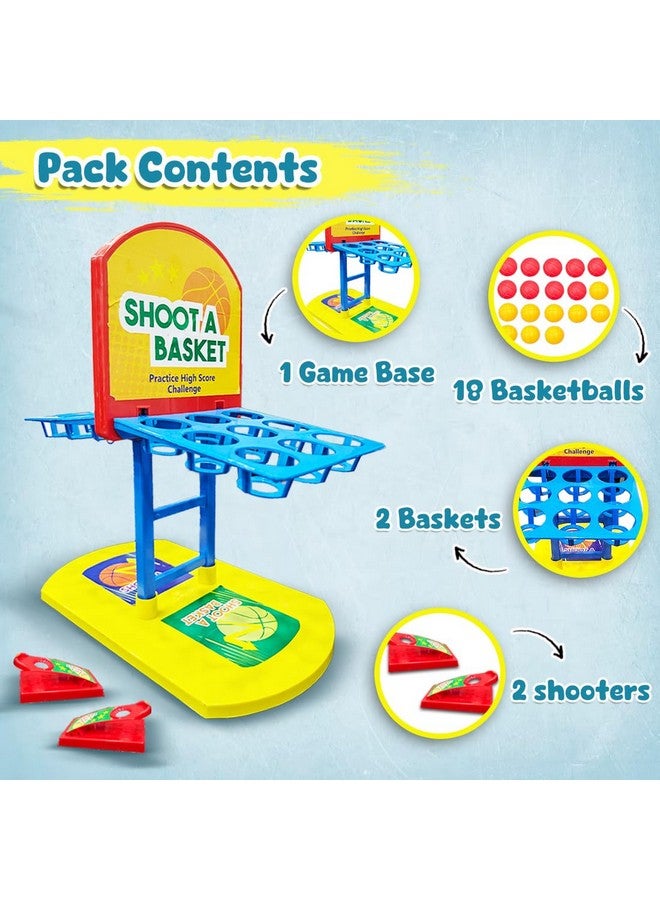 Wembley Shoot-A-Basketball Board Game for Boys & Girls Tabletop Action for 1 or 2 Players Easy to Assemble Portable Basket Ball Indoor Games Ideal for Birthday Gift - Image 2