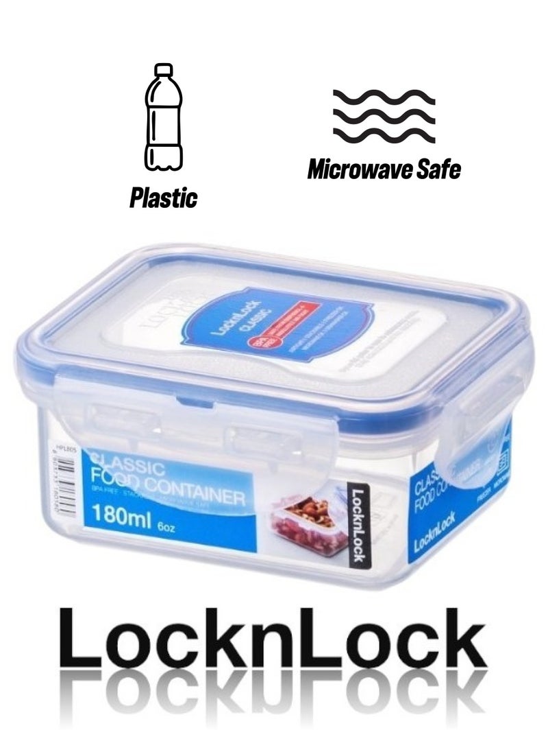 LOCK & LOCK LocknLock 180ml  Rectangular  Airtight Food Storage Container- BPA-Free, Microwave, Freezer, and Dishwasher Safe  - Image 1