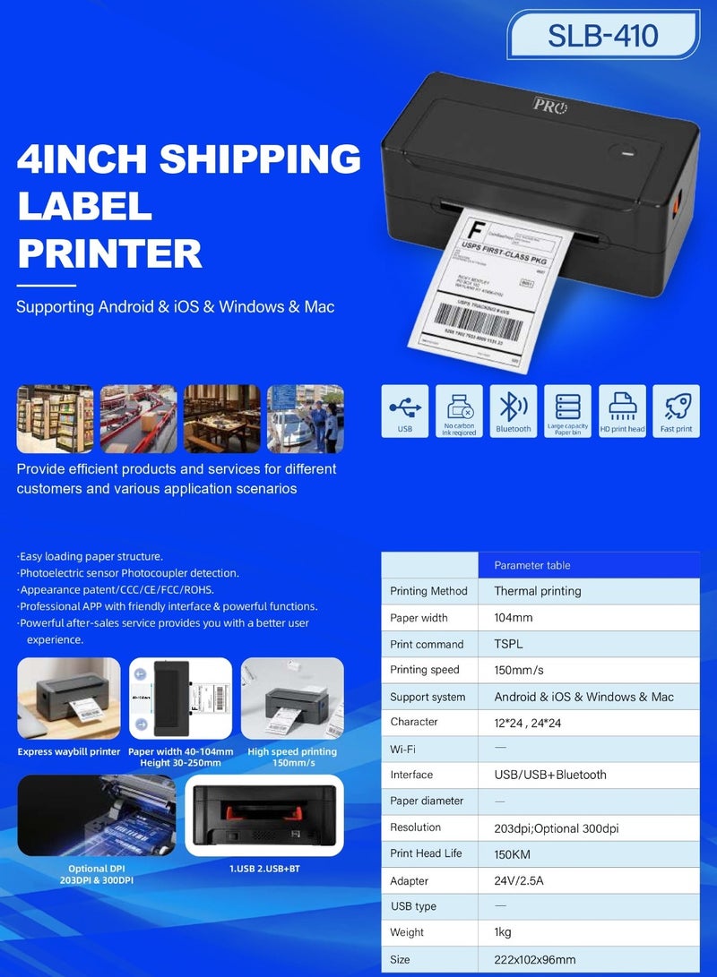Terabyte 4inch Shiping Label Printer (SLB-410) - Image 1