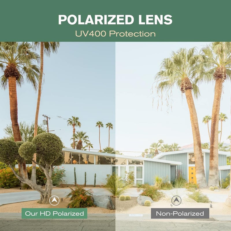 بيركانيون نظارات شمسية مستقطبة حماية UV400 كلاسيكية مصمم أزياء للرجال والنساء - Image 3