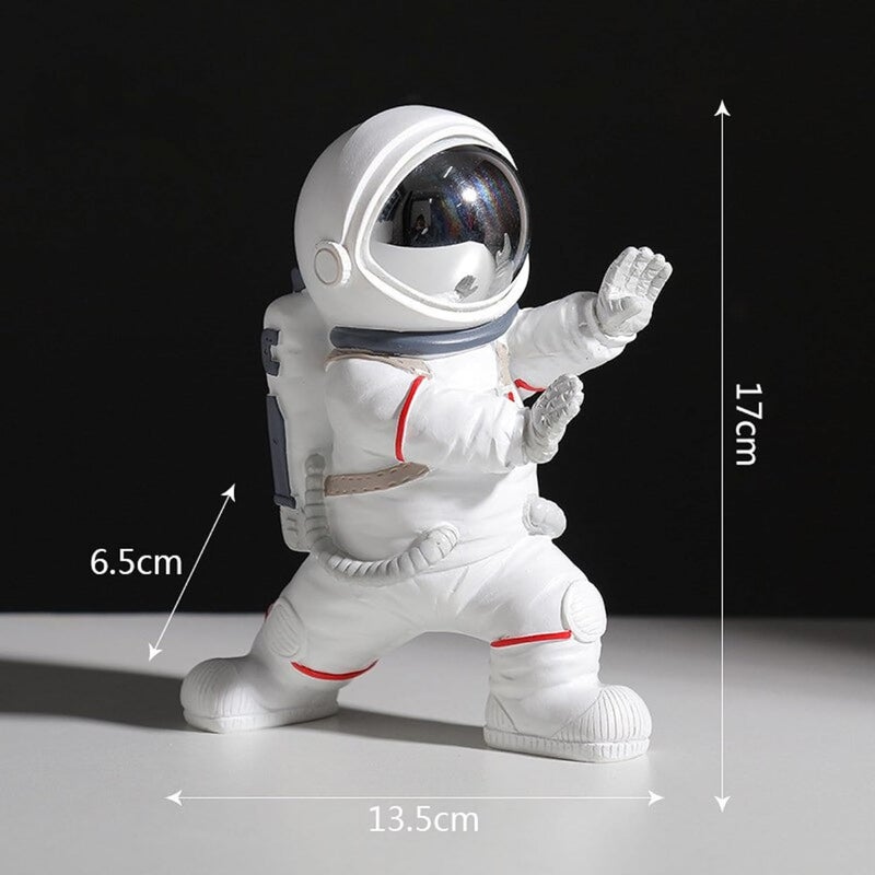 AUGEN Exclusive Astronaut Figurine Statue for Showpiece Room Decor Home Office Use 17 cm Silver BX04F3815 - Image 5