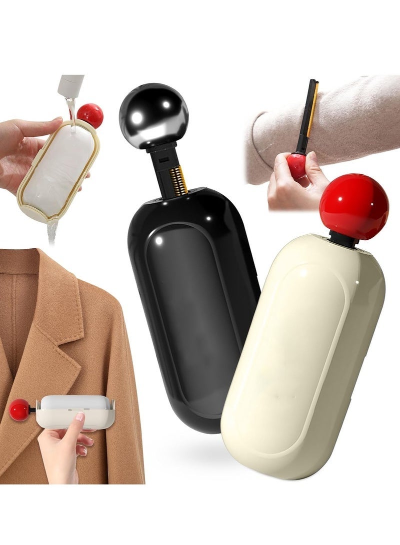 YelaJoy رول لاصق 2 في 1، رول لاصق لشعر الحيوانات الأليفة، رول لاصق محمول للملابس، مزيل شعر الحيوانات الأليفة، رول لاصق جل قابل للغسل وإعادة الاستخدام 2 في 1 للملابس، الأثاث، الحيوانات الأليفة والسفر (عبوة 2، أسود وأبيض) - Image 1