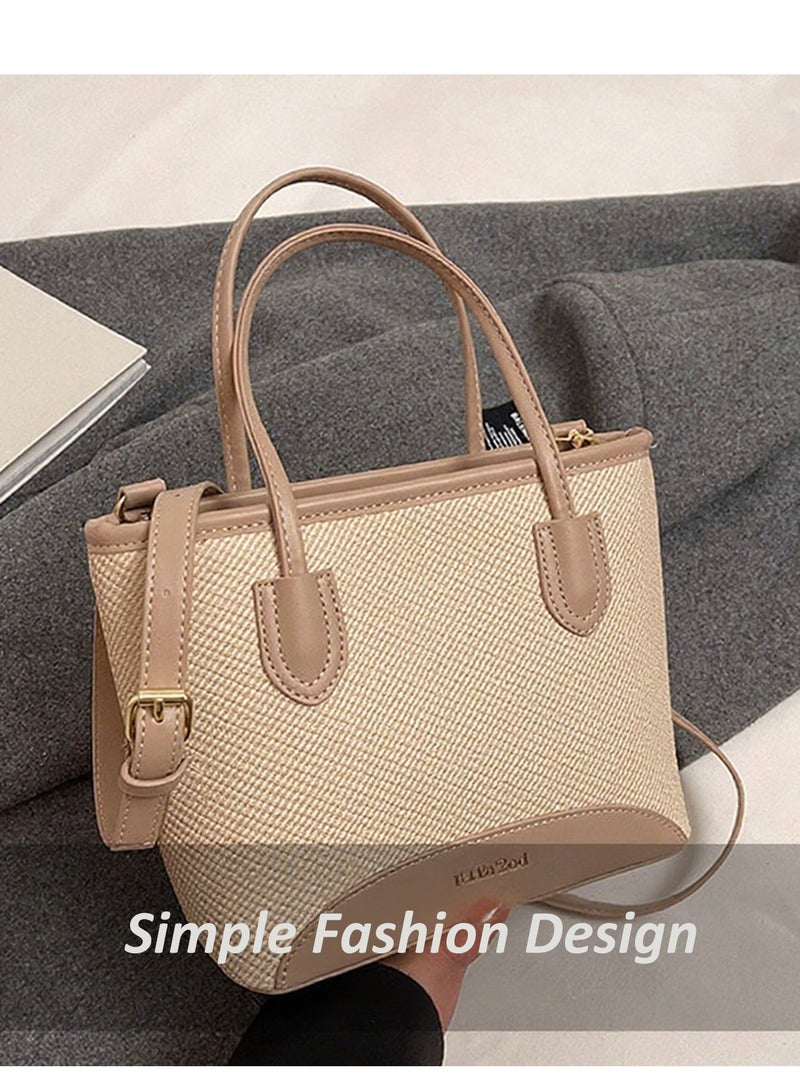 Women's Handbag Crossbody Bag, Casual PU Satchel Shoulder Bag Small Bag Woven Bag for Ladies, Girls  - Image 4