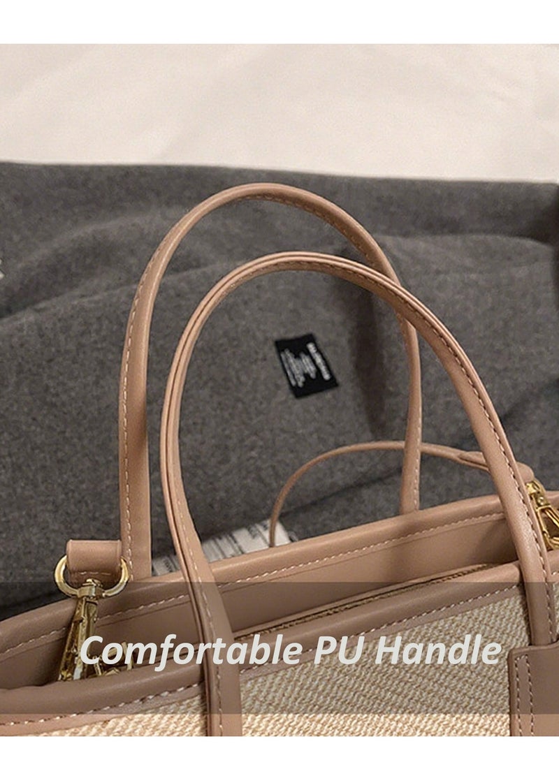 Women's Handbag Crossbody Bag, Casual PU Satchel Shoulder Bag Small Bag Woven Bag for Ladies, Girls  - Image 5