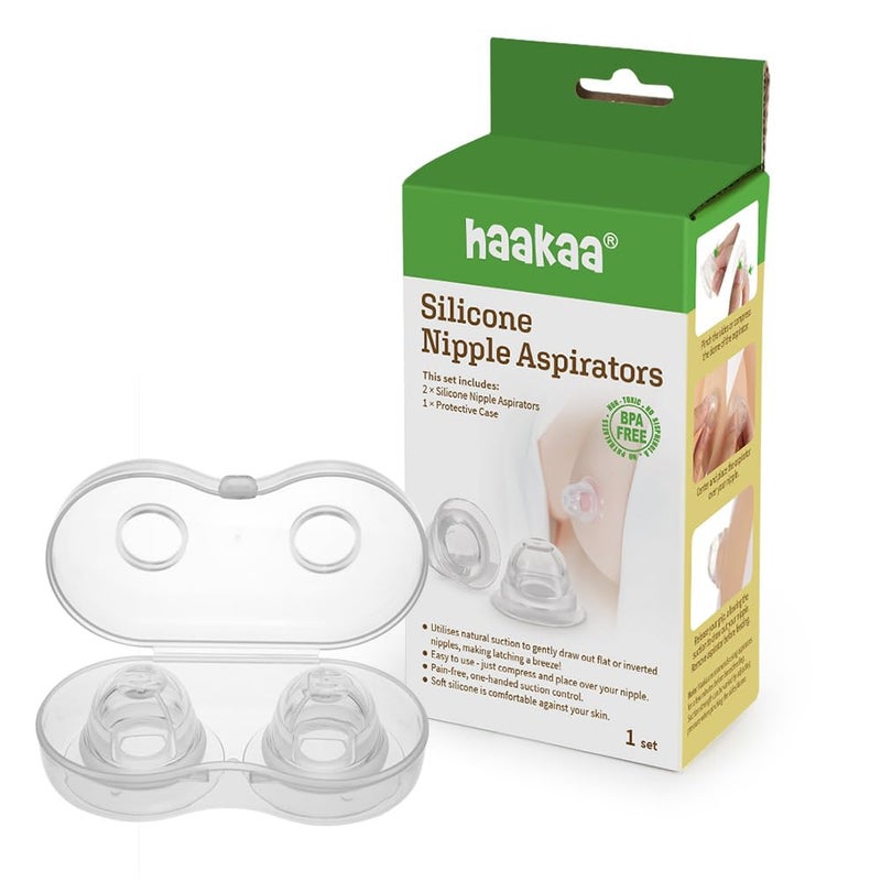 Haakaa Silicone Inverted Nipple Corrector, 2 pk BPA, PVC and Phthalate Free - Image 1