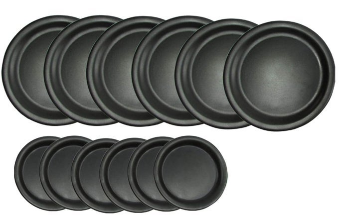 MATT FINISH MELAMINE DINNER PLATE 6PCS SMALL 6PCS BIG