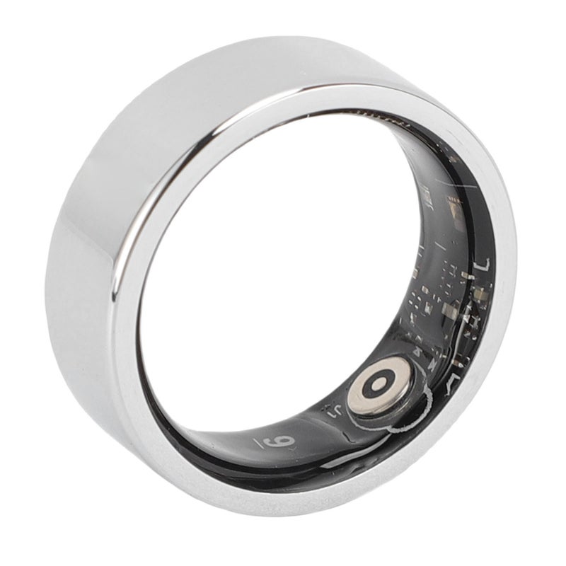 Smart Ring Size 10 Silver Stainless Steel - Ultra Lightweight Ergonomic Design High Precision Optical Sensor for Fitness Enthusiasts Daily Wear Swimming - Image 5