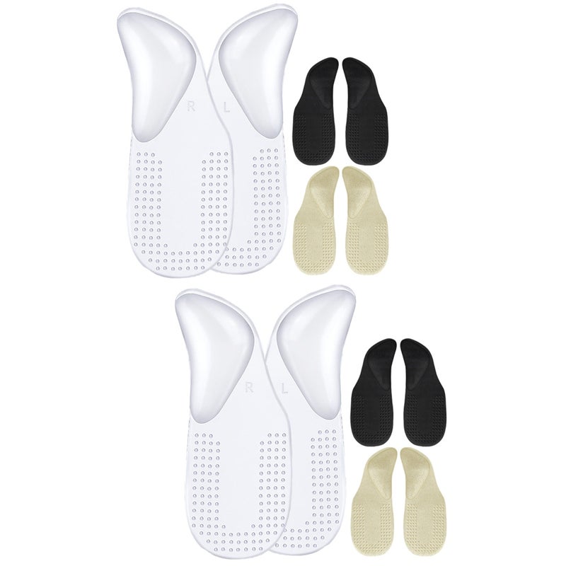 6 Pairs of Practical Self-adhesive Shoe Heel Insole High Heel Arch Cushion Comfortable Gel Insoles - Image 1