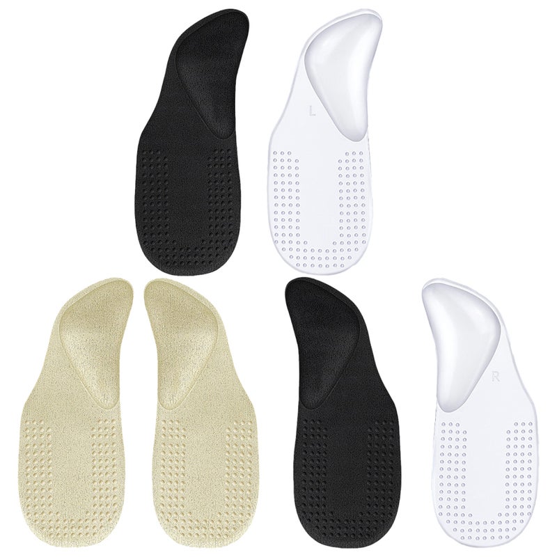 6 Pairs of Practical Self-adhesive Shoe Heel Insole High Heel Arch Cushion Comfortable Gel Insoles - Image 3