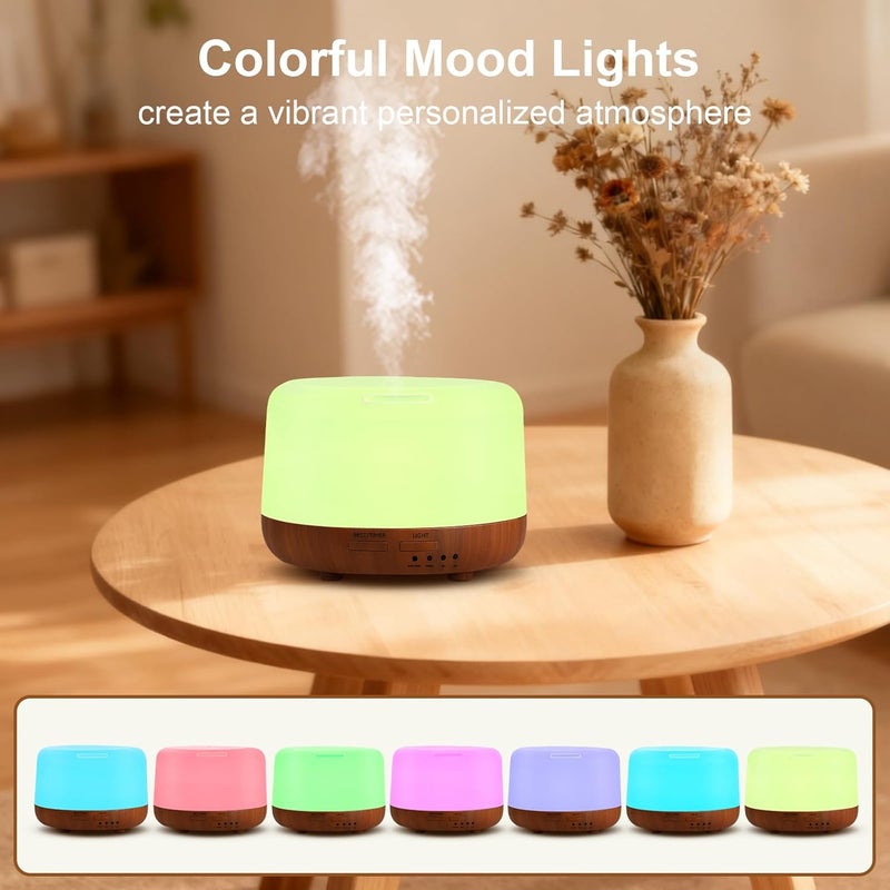 Marchred 300ML Essential Oil Diffuser for Home, Aromatherapy Diffuser with Remote Control, 7-Color LED Light and 4 Timers, Quiet Auto-Off, Easy to Use for Bedroom Office - Image 5