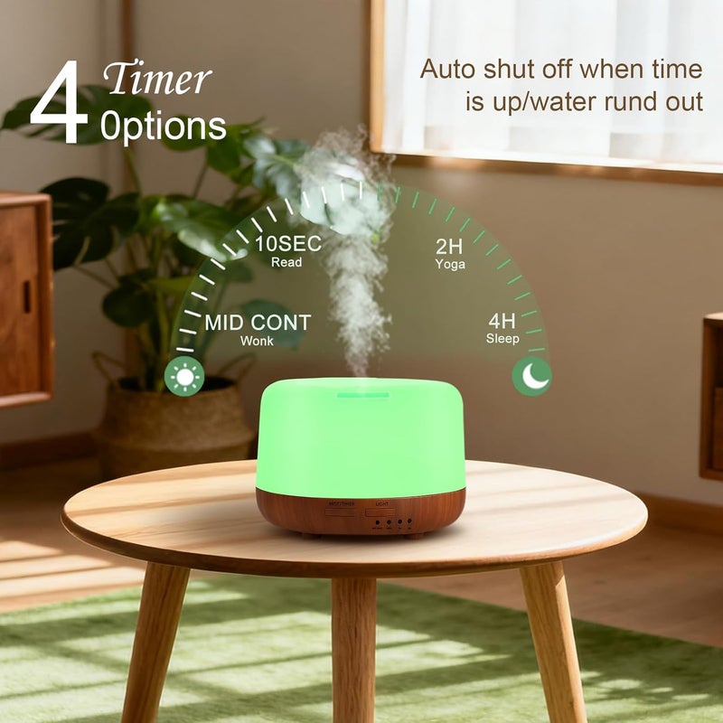 Marchred 300ML Essential Oil Diffuser for Home, Aromatherapy Diffuser with Remote Control, 7-Color LED Light and 4 Timers, Quiet Auto-Off, Easy to Use for Bedroom Office - Image 4