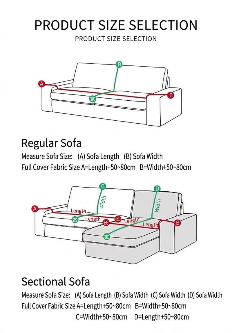 CME Premium Universal Sofa Cover with Skirt, Luxurious Lightweight Fabric, Scratch-Resistant and Wear-Resistant - Image 2