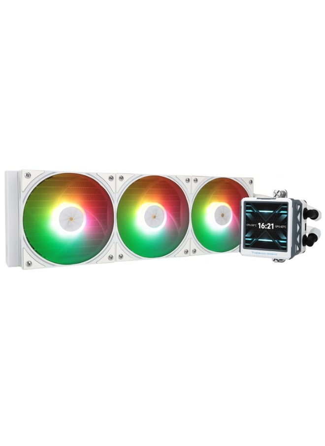 Thermalright Thermalright FW360 Ultra ARGB White CPU AIO Cooler,PC 360 Specification Water Cooler System,IPS LCD Screen with 480x480 Resolution,for AM5&Intel LGA1700/1851,High Performance Pump,2.88 in LCD Screen  - Image 1