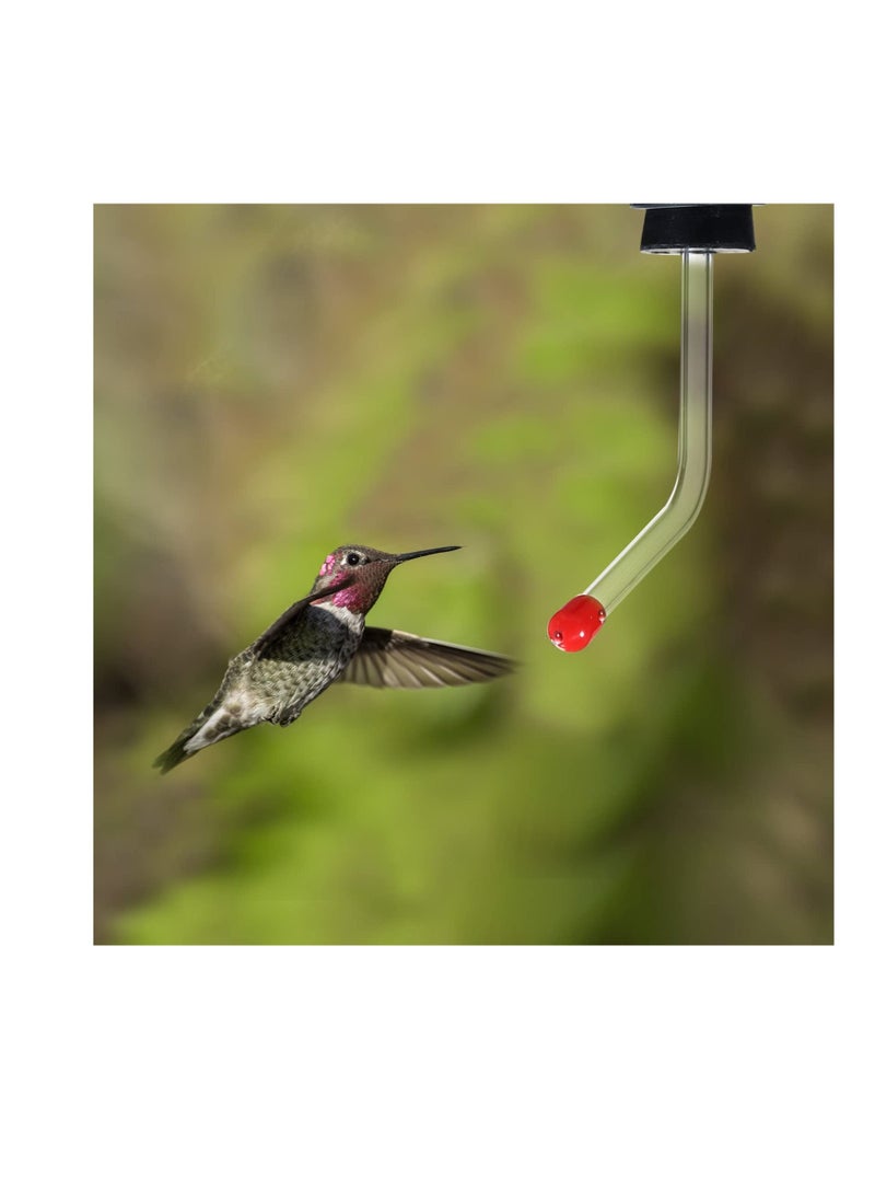 Generic - 6 PCS Hummingbird Feeder Tubes with BB Hummingbird Feeder Replacement Parts, Bendable Garden Bird Feeder with Stoppers (Red) - Image 1