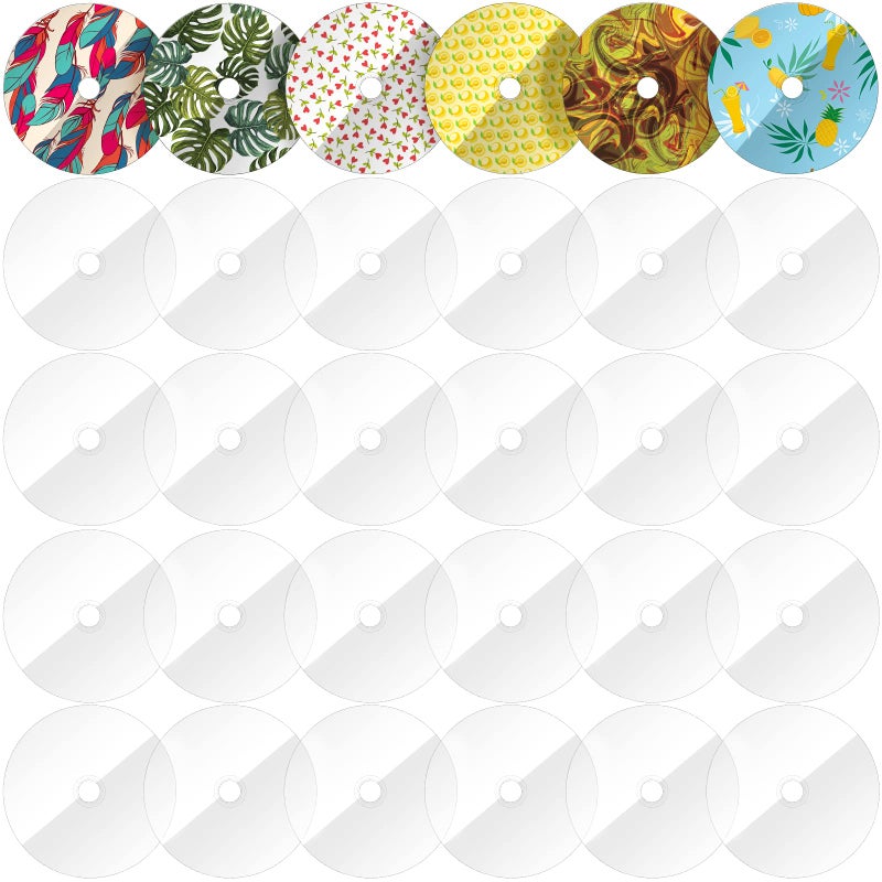 55 Pcs Clear CDs for Painting Circle Blanks CD Wall Decor Transparent Round Circle Disc for DIY Crafts Ornament Living Room Bedroom Decoration CDs for Decoration Aesthetic